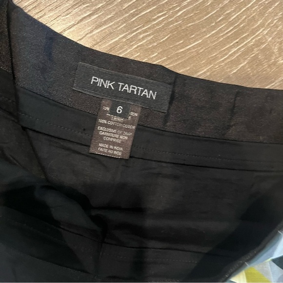 PINK TARTAN preppy pleated Geo checkered silk blend pleated skirt size 6 - Picture 3 of 6